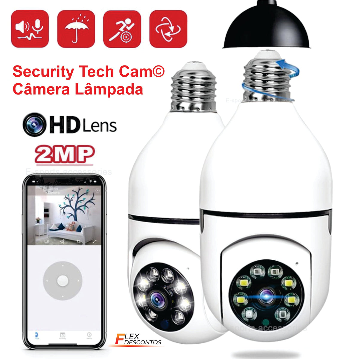 Security Tech Cam© - Câmera de Segurança sem Fio 